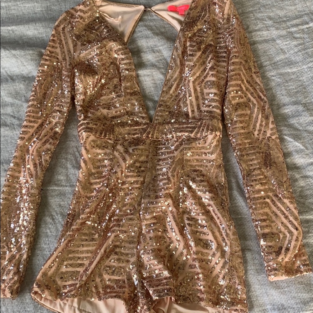sequined romper